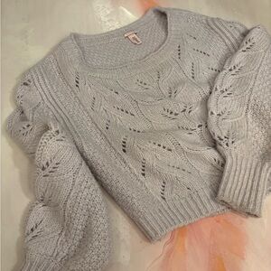 Cozy Lavender Cable Knit Sweater